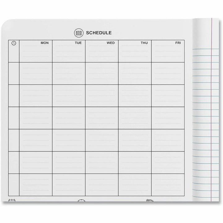 Image of Universal® Composition Book, Wide/Legal Rule, Black Marble Cover, (100) 9.75 x 7.5 Sheets