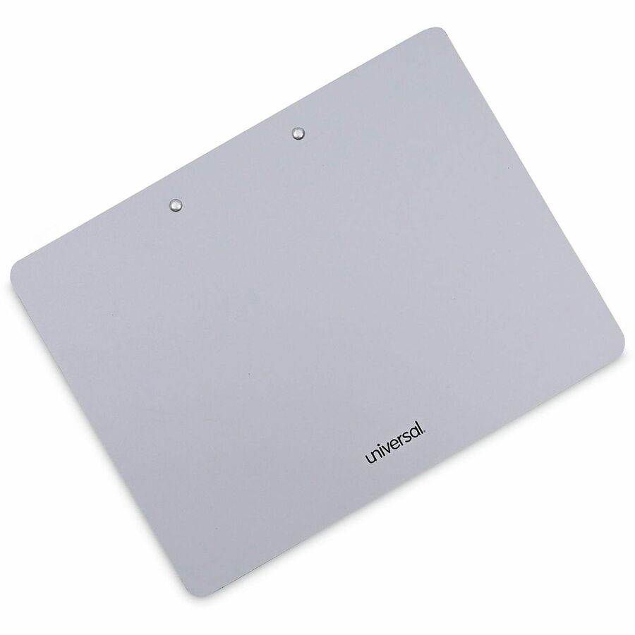 Image of Universal UNV40302 Clipboard, 0.50" Clip Capacity, Storage for Paper, 11" x 8 1/2" Sheet Size, Plastic, Silver, 1 Each