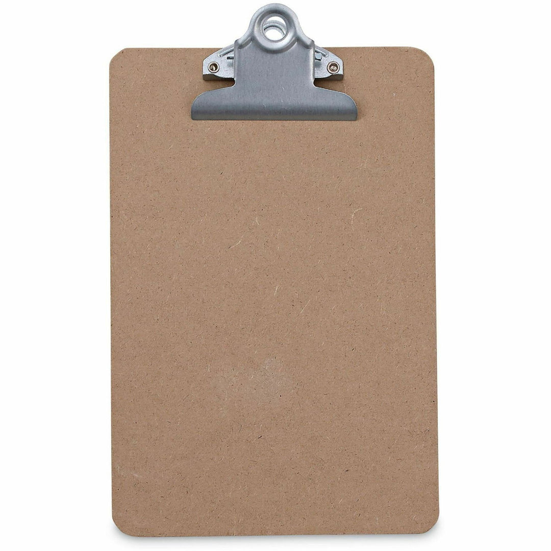 Image of Universal UNV05610VP Clipboard, 0.75" Clip Capacity, Storage for Document, Form, Paper, 5" x 8" Sheet Size, Hardboard, Brown, 3 / Pack