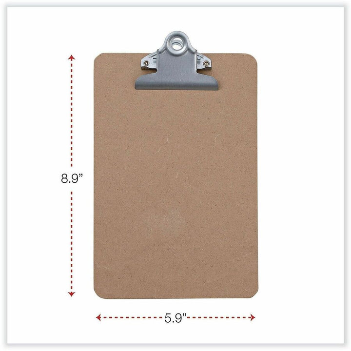 Image of Universal UNV05610VP Clipboard, 0.75" Clip Capacity, Storage for Document, Form, Paper, 5" x 8" Sheet Size, Hardboard, Brown, 3 / Pack