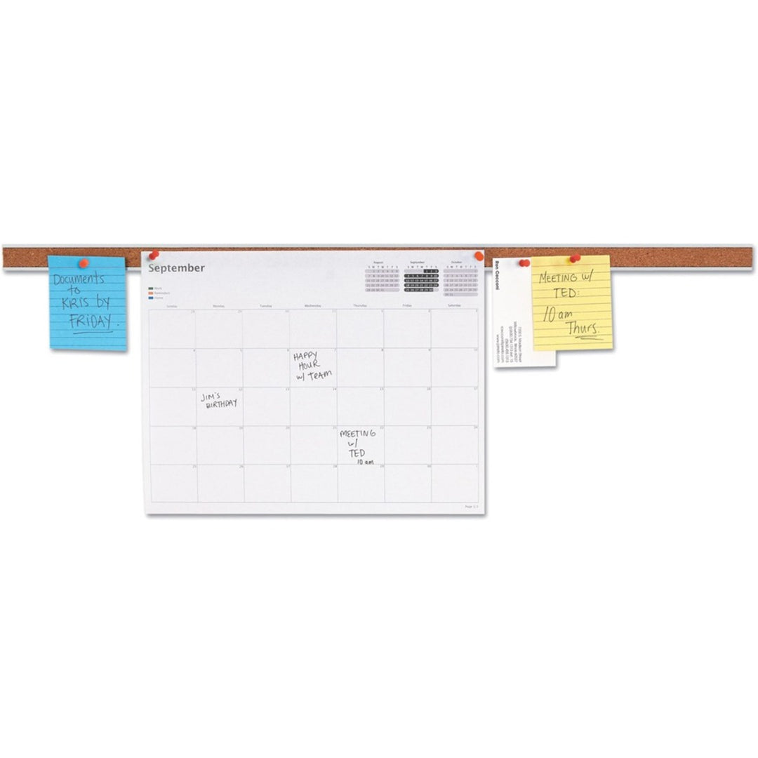 Image of Universal® Cork Bulletin Bar, 1" x 24", Brown/Silver