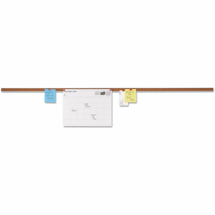 Image of Universal® Cork Bulletin Bar, 1" x 48", Brown/Silver