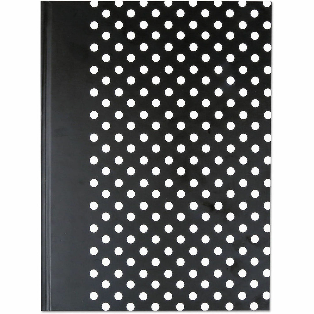 Image of Universal® Casebound Hardcover Notebook, 1-Subject, Wide/Legal Rule, Black/White Cover, (150) 10.25 x 7.63 Sheets