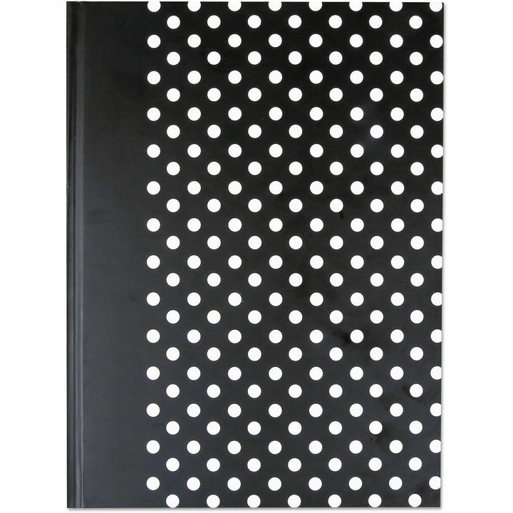 Image of Universal® Casebound Hardcover Notebook, 1-Subject, Wide/Legal Rule, Black/White Cover, (150) 10.25 x 7.63 Sheets