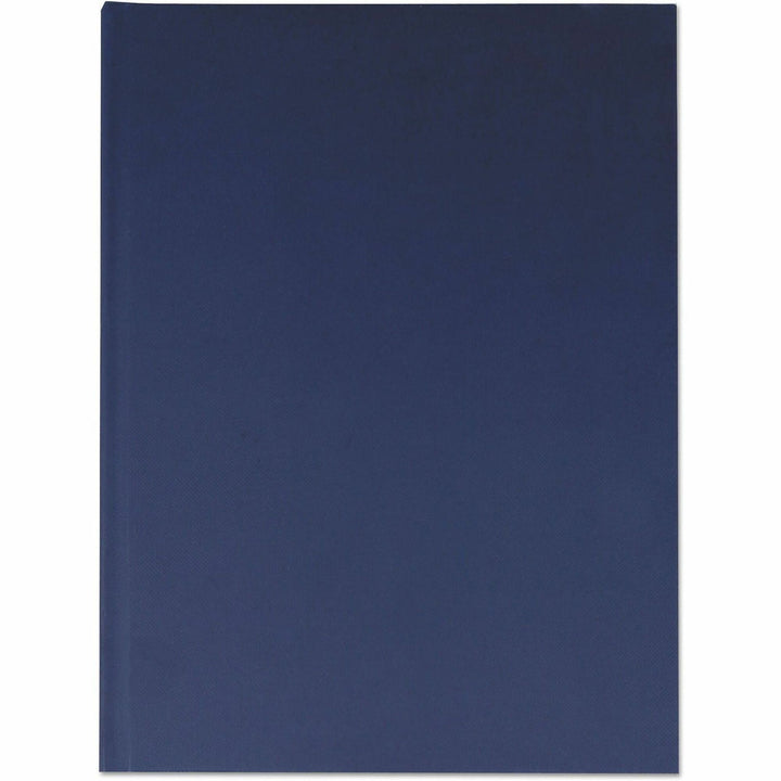 Image of Universal® Casebound Hardcover Notebook, 1-Subject, Wide/Legal Rule, Dark Blue Cover, (150) 10.25 x 7.63 Sheets
