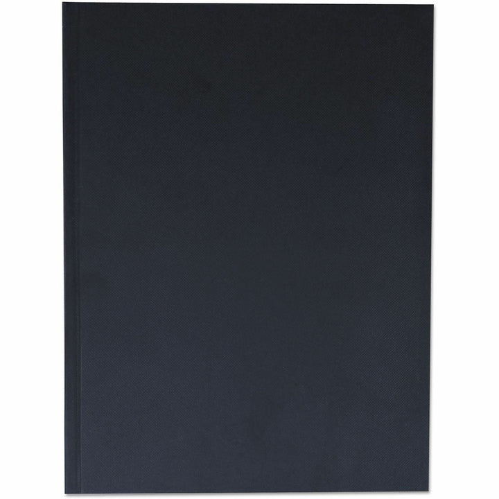 Image of Universal® Casebound Hardcover Notebook, 1-Subject, Wide/Legal Rule, Black Cover, (150) 10.25 x 7.63 Sheets