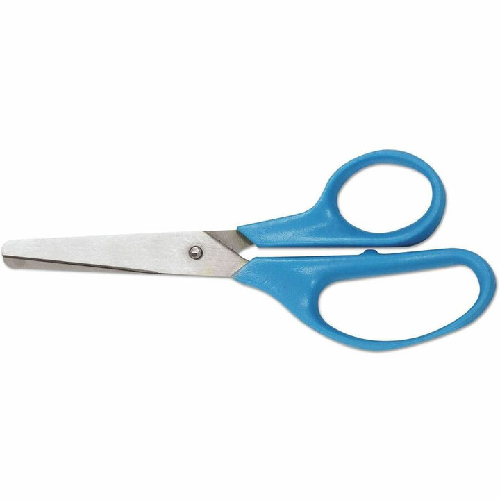 Image of Universal UNV92024 Scissors, Child, 1.75" Cutting Length, 5" Overall Length, Straight-left/right, Stainless Steel, Round Tip, Multi, 2 / Pack