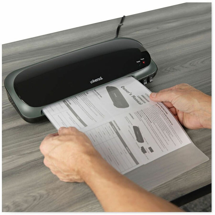 Image of Universal® Deluxe Desktop Laminator, Two Rollers, 9" Max Document Width, 5 Mil Max Document Thickness