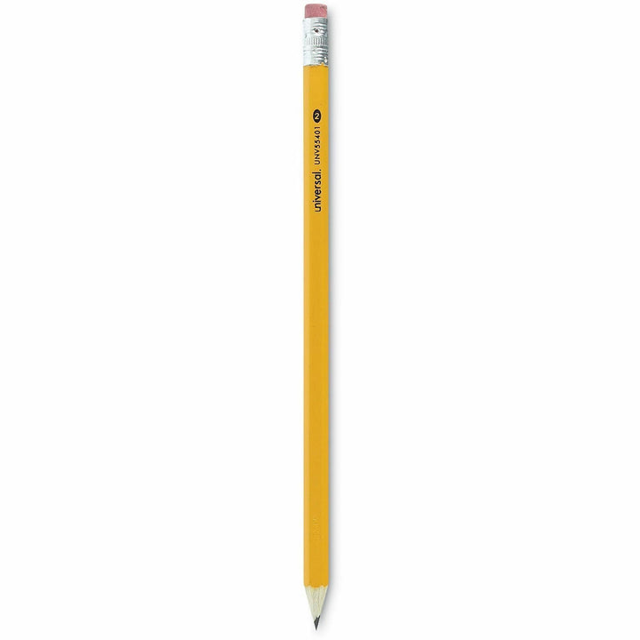 Image of Universal UNV55401 Wood Pencil, Black Lead, #2, HB, Yellow Wood Barrel, 24 / Pack