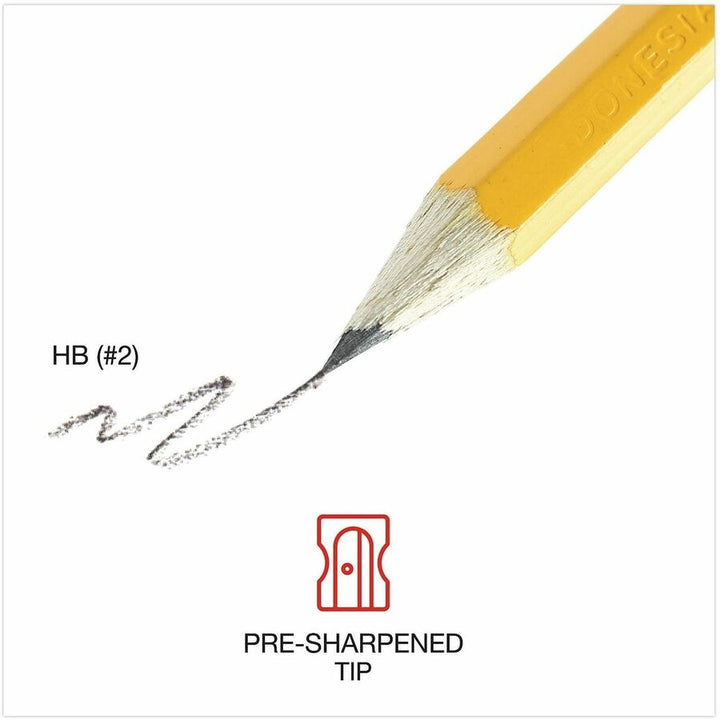 Image of Universal UNV55401 Wood Pencil, Black Lead, #2, HB, Yellow Wood Barrel, 24 / Pack