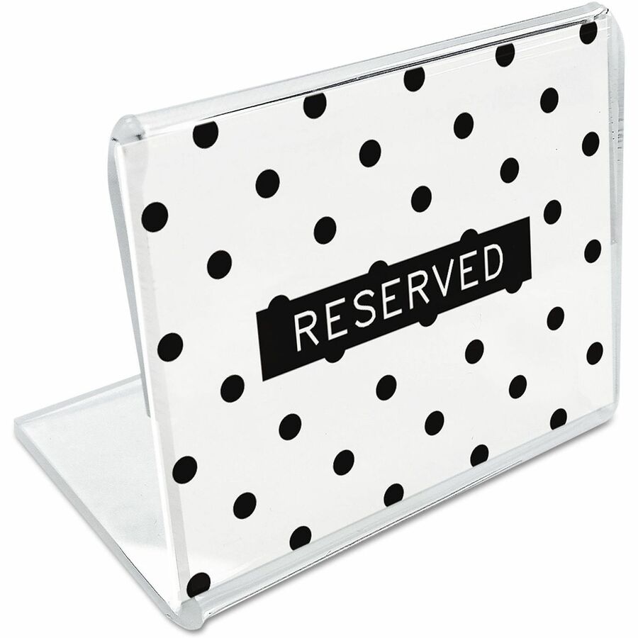 Image of Universal UNV76861 Sign Holder, Rectangular Shape, Side-loading, Durable, Dirt Resistant, Damage Resistant, Plastic, Styrene, 10