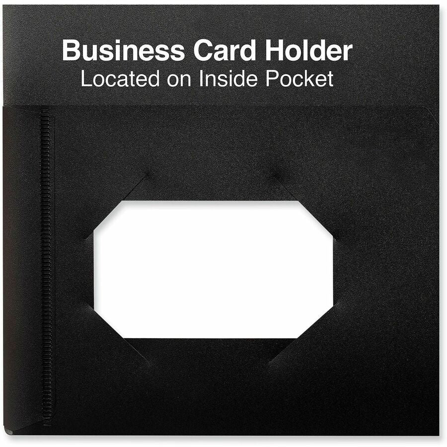 Image of Universal UNV20540 Two-Pocket Plastic Folders, 100-Sheet Capacity, 11 x 8.5, Black, 10/Pack