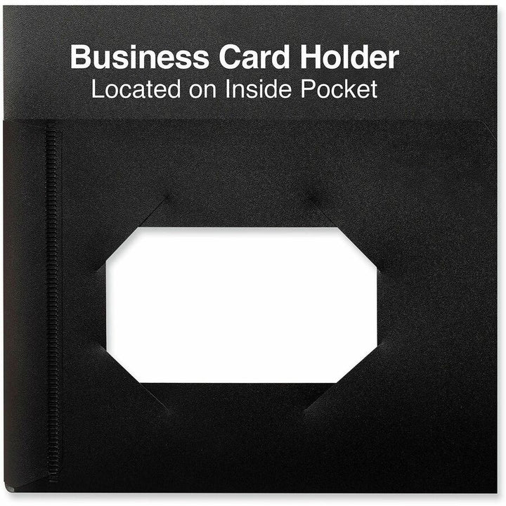 Image of Universal UNV20540 Two-Pocket Plastic Folders, 100-Sheet Capacity, 11 x 8.5, Black, 10/Pack