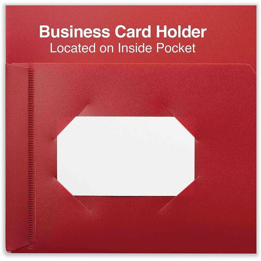 Image of Universal UNV20543 Two-Pocket Plastic Folders, 100-Sheet Capacity, 11 x 8.5, Red, 10/Pack