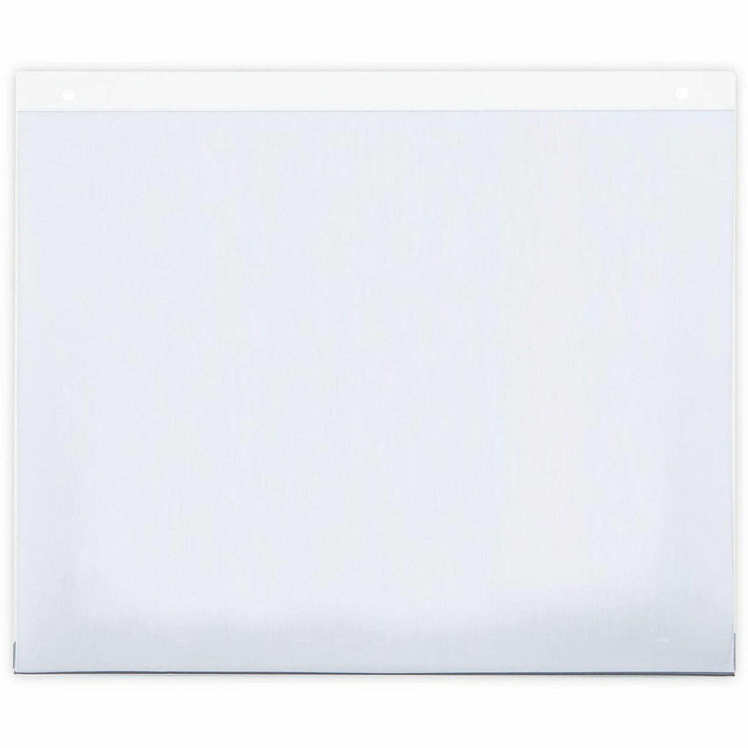 Image of Universal UNV76883 Sign Holder, Rectangular Shape, Wall Mountable, Durable, Top Loading, Pre-drilled, Plastic, Clear, 2 / Pack