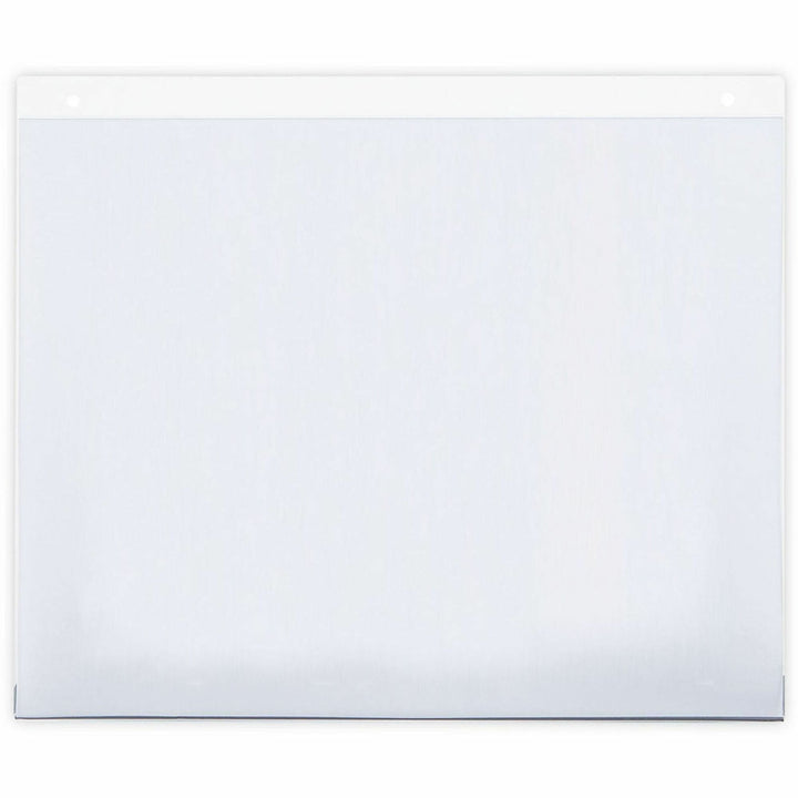 Image of Universal UNV76883 Sign Holder, Rectangular Shape, Wall Mountable, Durable, Top Loading, Pre-drilled, Plastic, Clear, 2 / Pack