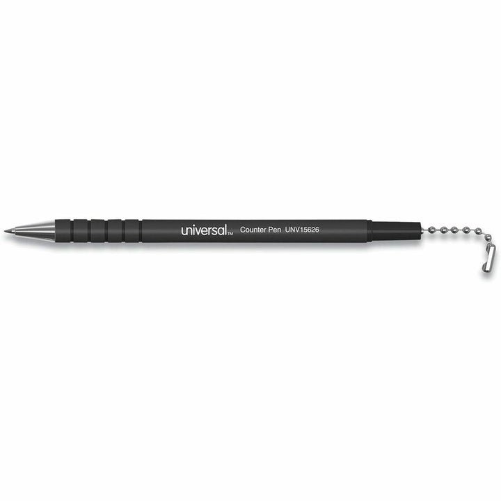 Image of Universal UNV15625 Ballpoint Counter Pen, Medium 0.7 mm, Black Ink, Black Barrel