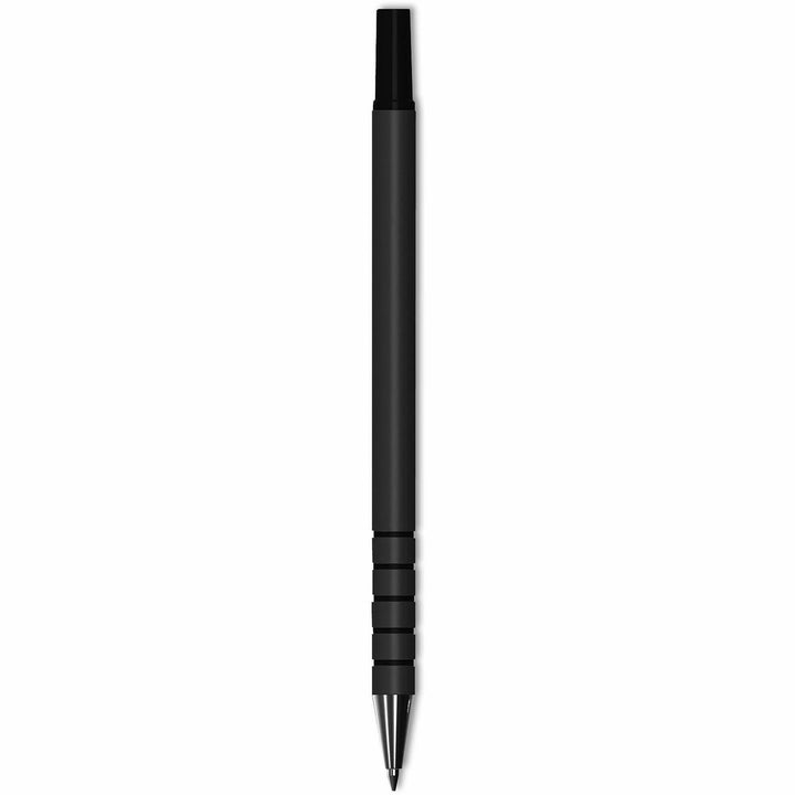 Image of Universal UNV15626 Replacement Ballpoint Counter Pen, Medium 1 mm, Black Ink, Black Barrel, 6/Pack