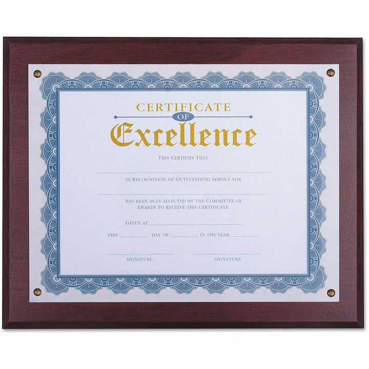 Image of Universal® Award Plaque, 13.3 X 11, Mahogany With Mahogany Border