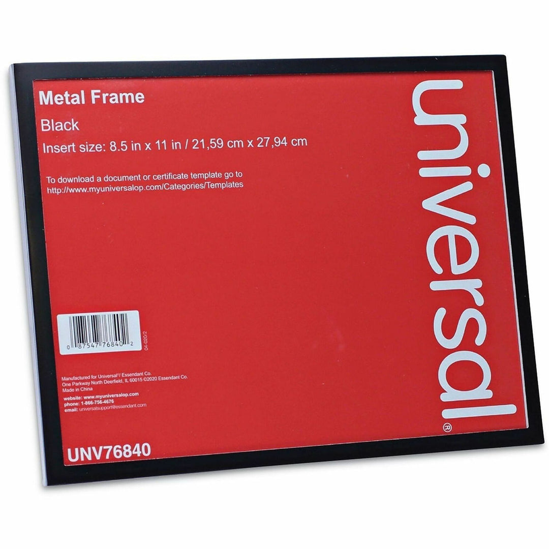 Image of Universal® Metal Photo Frame, Aluminum, 8.5 X 11, Black