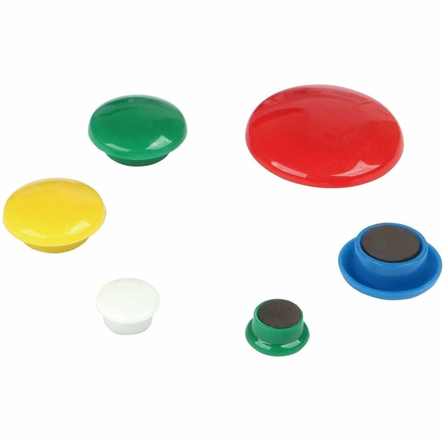 Image of Universal UNV31250 Board Magnet, Circle, 30 / Pack, Assorted, Blue, Green, Red, White, Yellow
