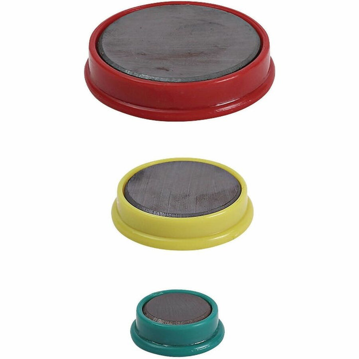 Image of Universal UNV31251 Board Magnet, Circle, Heavy Duty, 30 / Pack, Assorted, Blue, Green, Red, White, Yellow