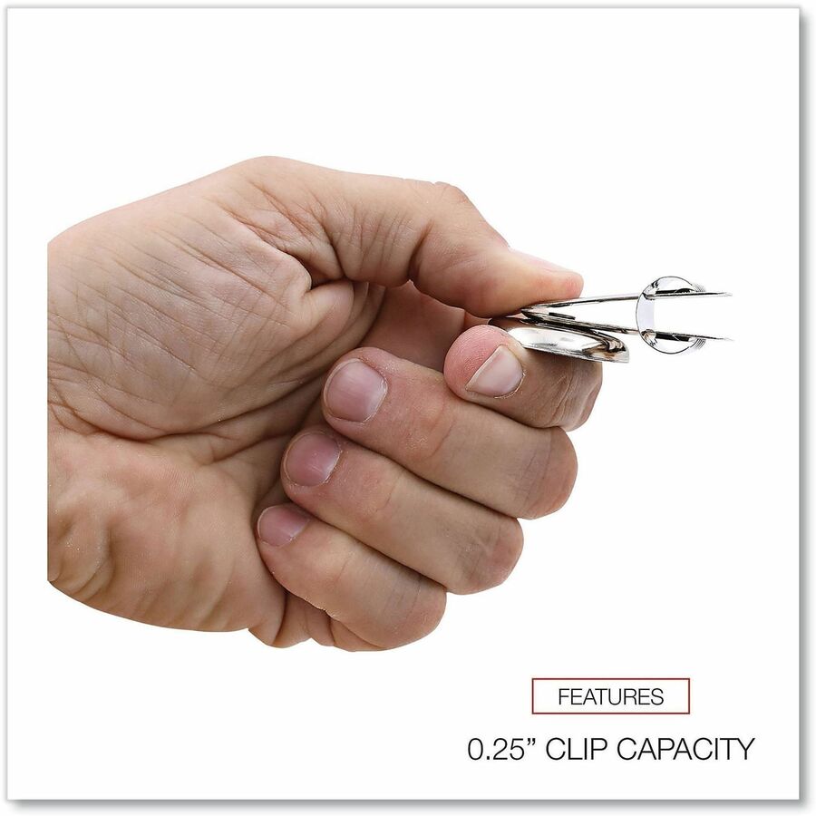 Image of Universal UNV31261 Bulldog Magnetic Clips, Medium, Nickel, 12/Pack