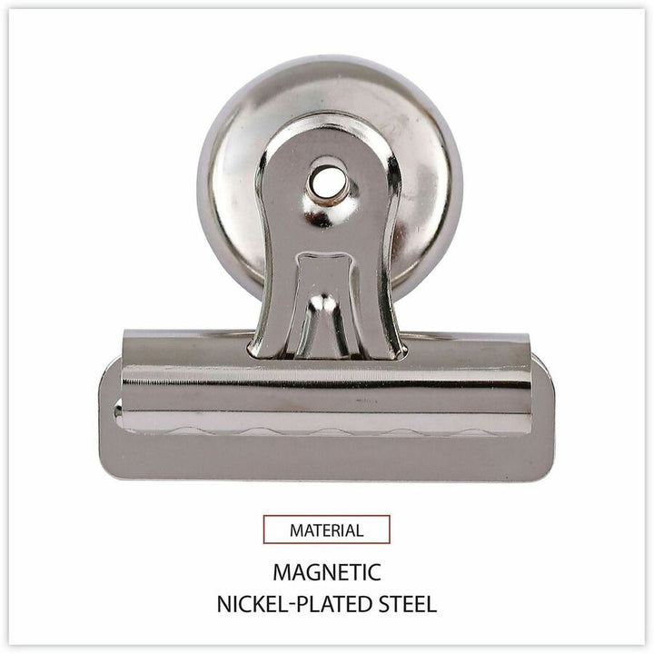 Image of Universal UNV31261 Bulldog Magnetic Clips, Medium, Nickel, 12/Pack