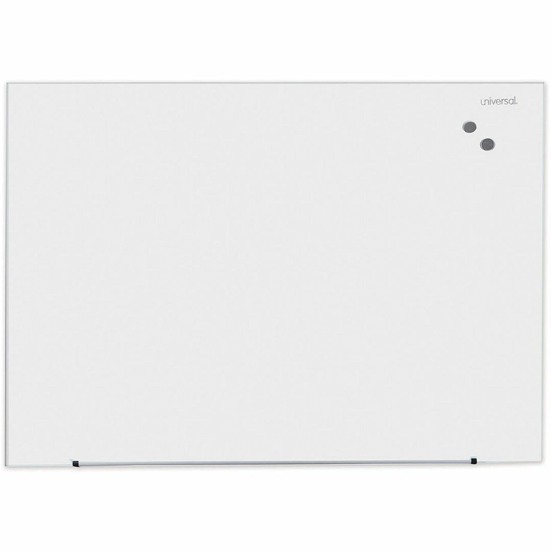 Image of Universal® Frameless Magnetic Glass Marker Board, 48" x 36", White Surface