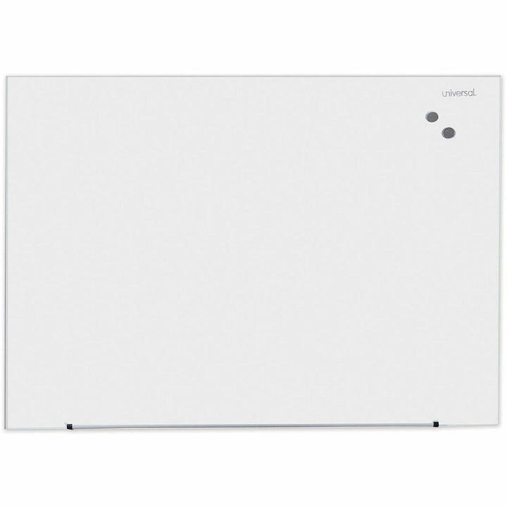Image of Universal® Frameless Magnetic Glass Marker Board, 48" x 36", White Surface