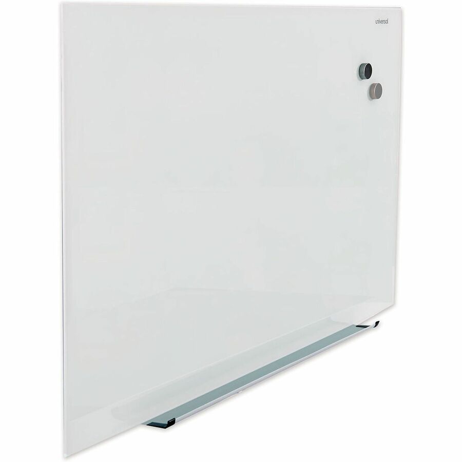 Image of Universal UNV43203 Frameless Magnetic Glass Marker Board, 48" x 36" , White Surface