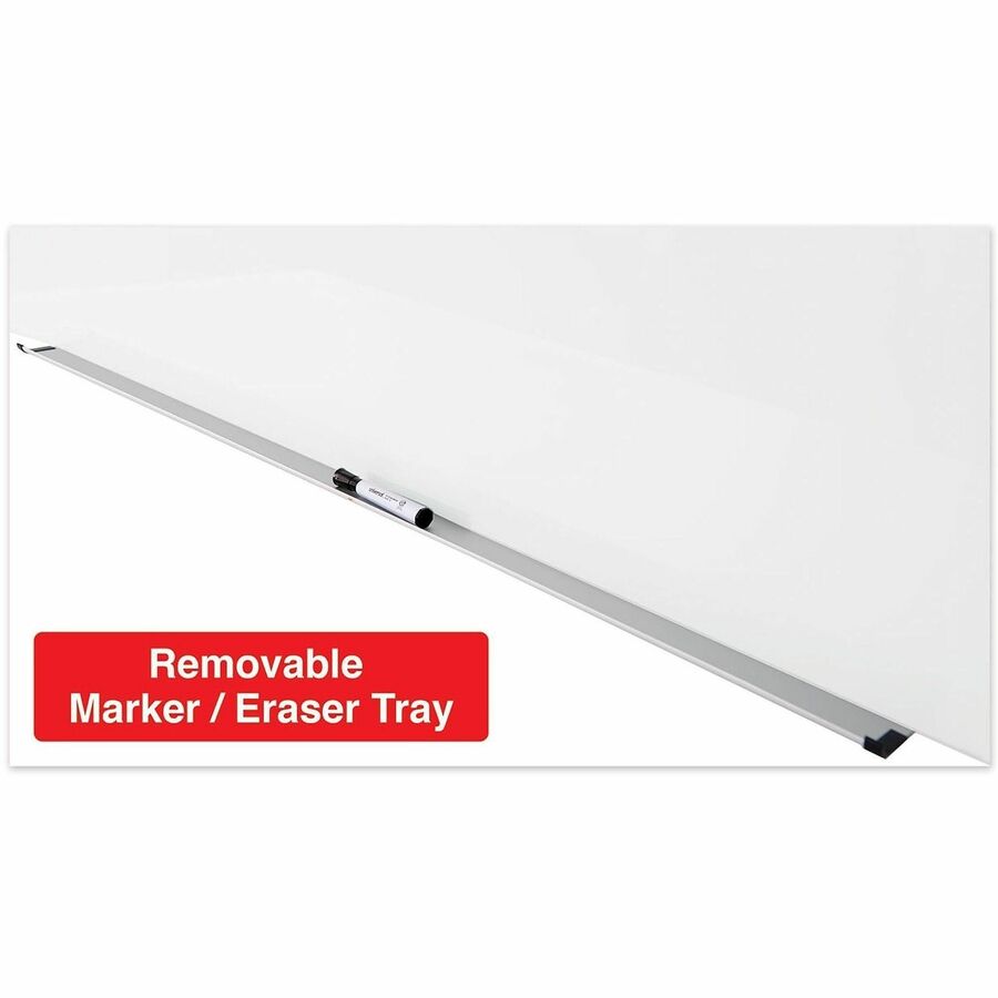 Image of Universal UNV43203 Frameless Magnetic Glass Marker Board, 48" x 36" , White Surface