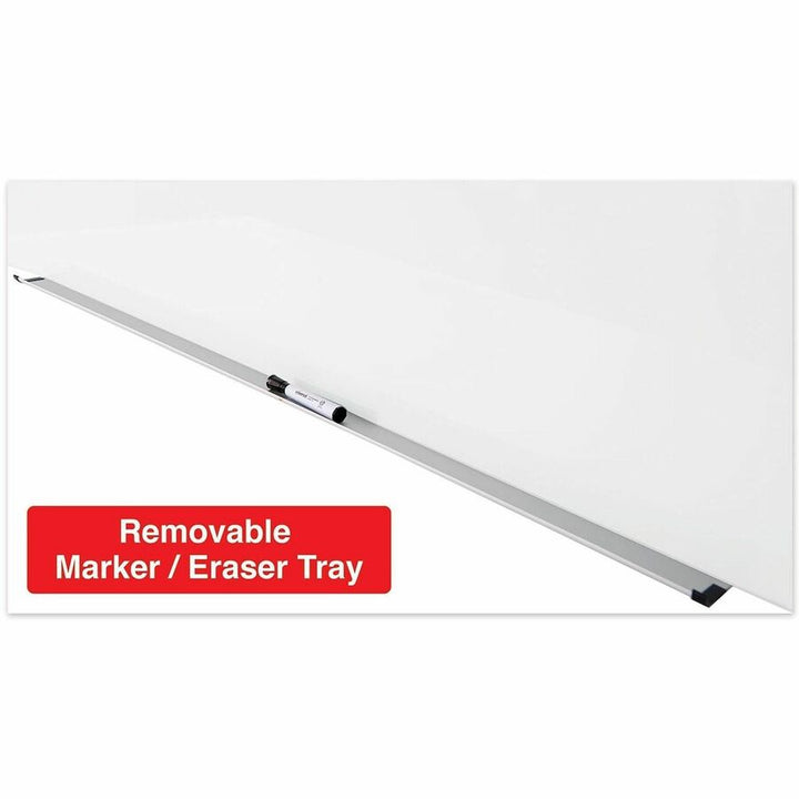 Image of Universal UNV43203 Frameless Magnetic Glass Marker Board, 48" x 36" , White Surface
