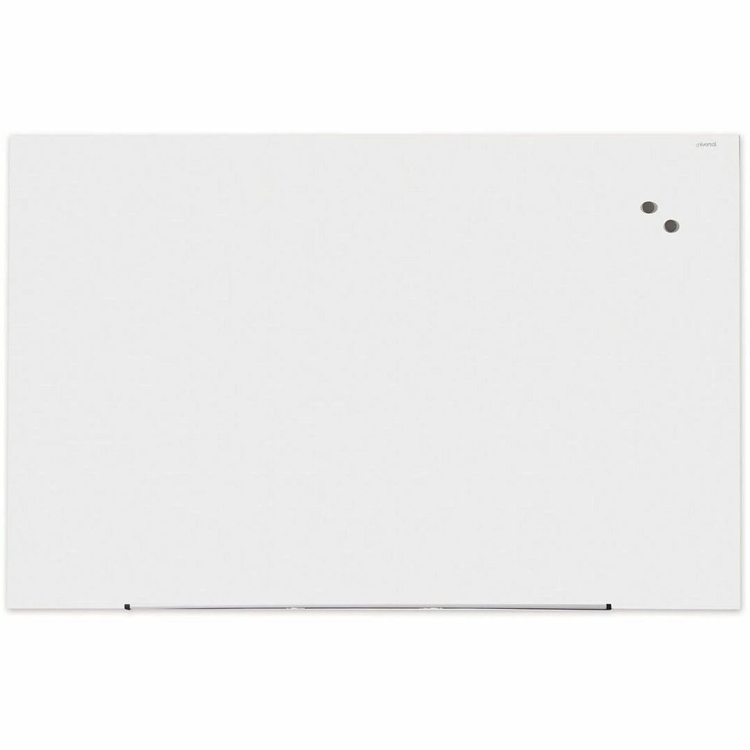 Image of Universal® Frameless Magnetic Glass Marker Board, 72" x 48", White Surface