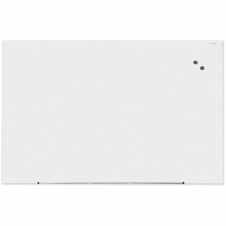 Image of Universal® Frameless Magnetic Glass Marker Board, 72" x 48", White Surface