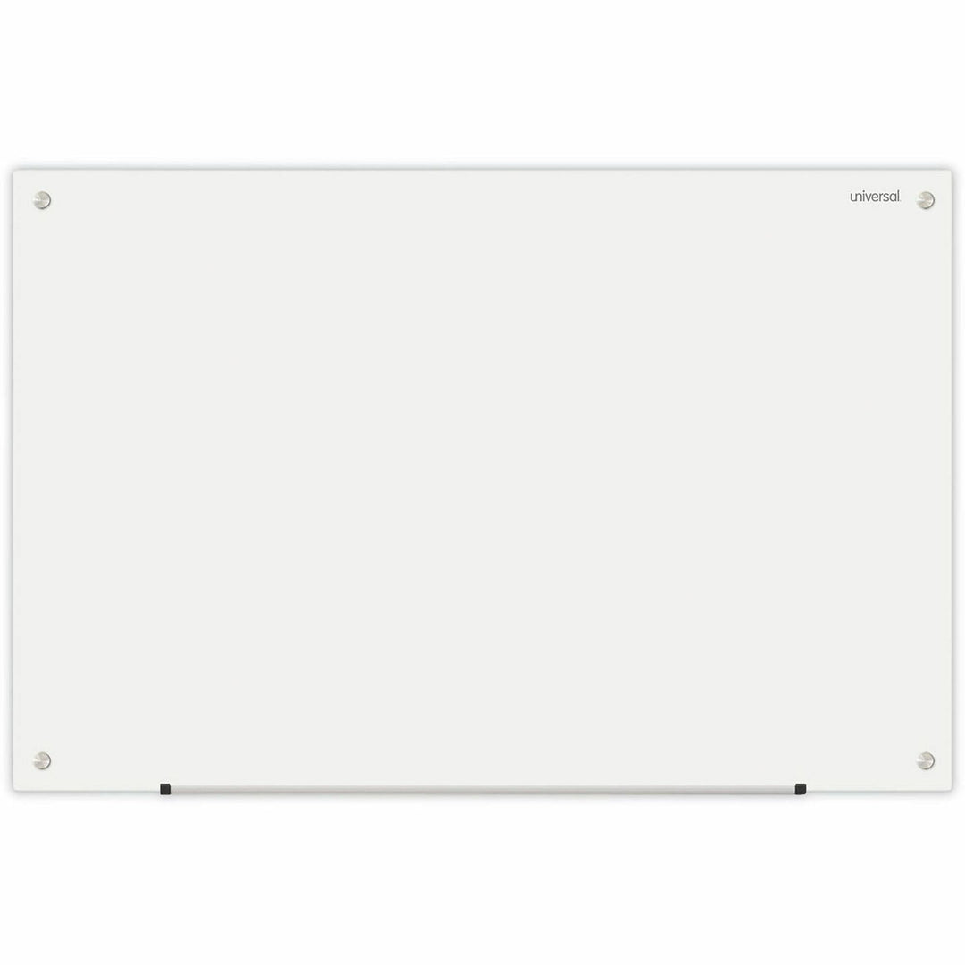 Image of Universal® Frameless Glass Marker Board, 36" x 24", White Surface