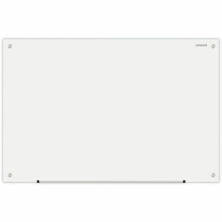 Image of Universal® Frameless Glass Marker Board, 36" x 24", White Surface