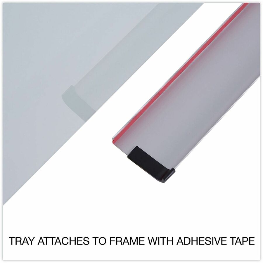 Image of Universal UNV43232 Frameless Glass Marker Board, 36" x 24" , White Surface, 36" (3 ft) Width x 24" (2 ft) Height, White Glass Surface, 1 Each