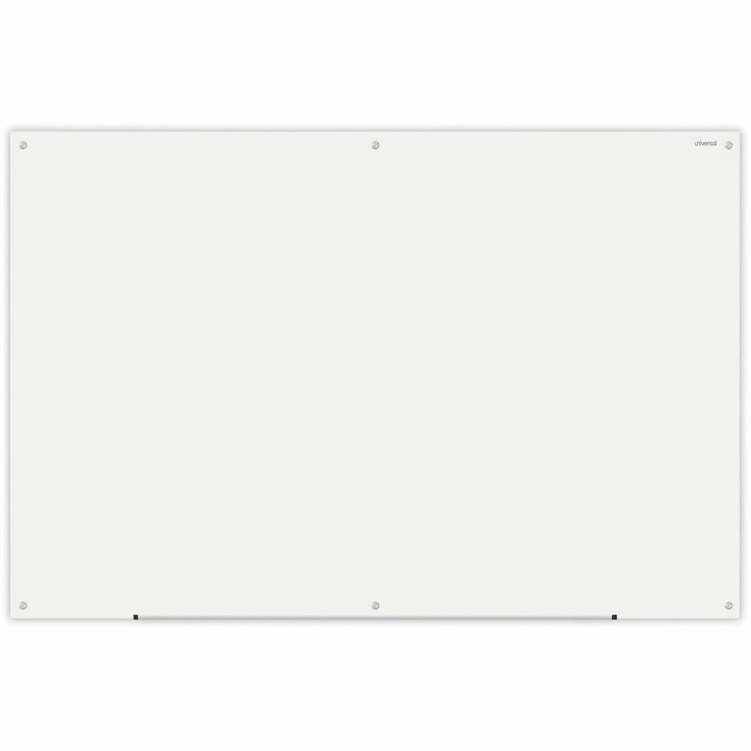 Image of Universal® Frameless Glass Marker Board, 72" x 48", White Surface