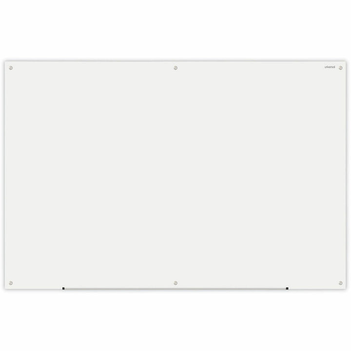 Image of Universal® Frameless Glass Marker Board, 72" x 48", White Surface