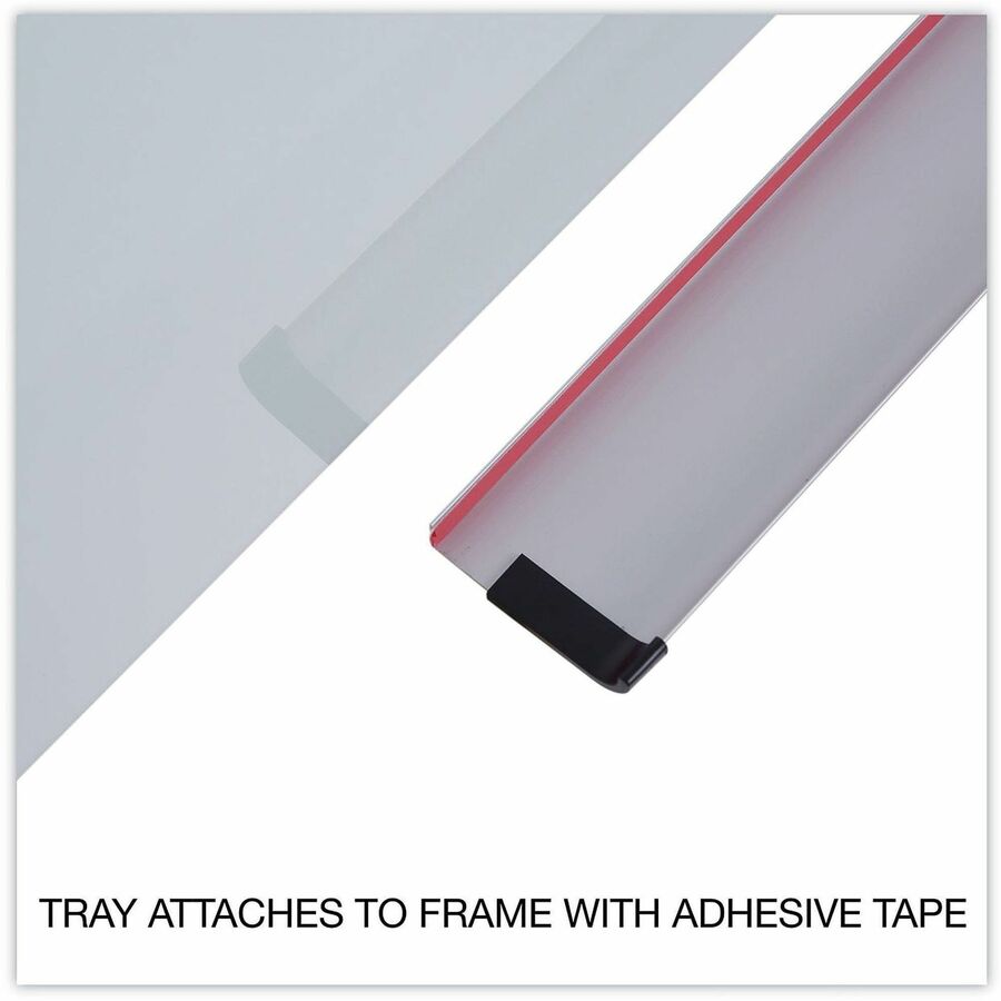 Image of Universal UNV43234 Frameless Glass Marker Board, 72" x 48" , White Surface, 72" (6 ft) Width x 48" (4 ft) Height, White Glass Surface, 1 Each