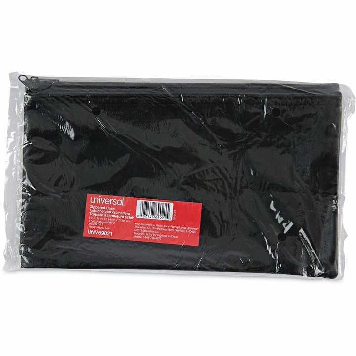 Image of Universal UNV69021 Cash Case, PU Leather Body, 6" H x 11" Width, 2 / Pack