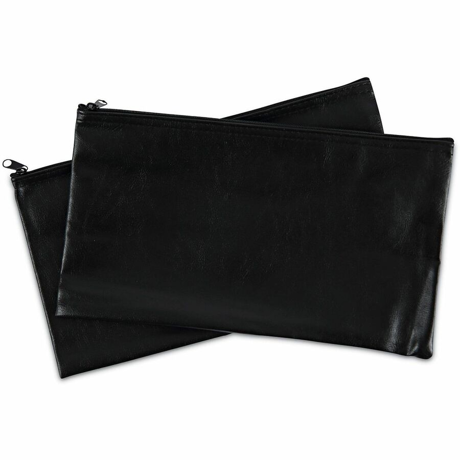 Image of Universal UNV69021 Cash Case, PU Leather Body, 6" H x 11" Width, 2 / Pack