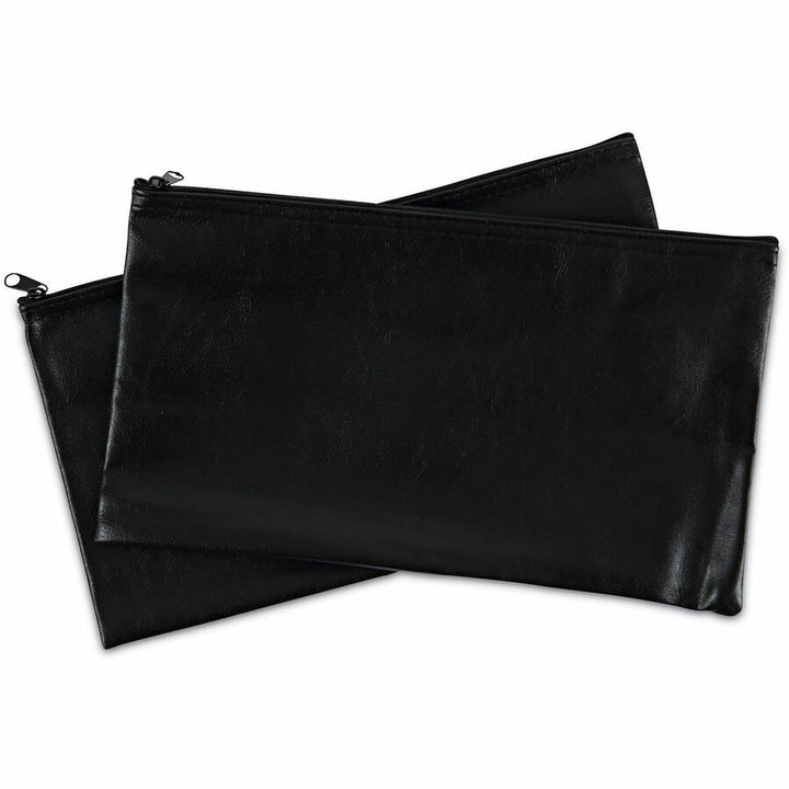 Image of Universal UNV69021 Cash Case, PU Leather Body, 6" H x 11" Width, 2 / Pack
