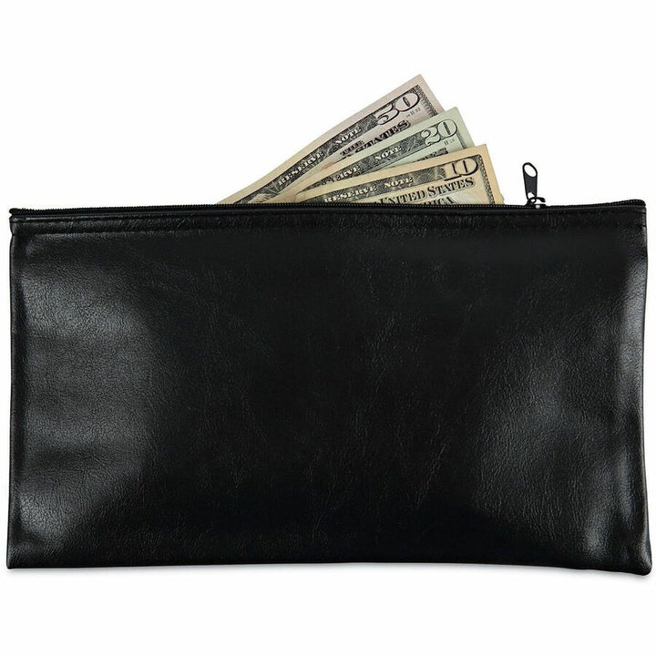 Image of Universal UNV69021 Cash Case, PU Leather Body, 6" H x 11" Width, 2 / Pack