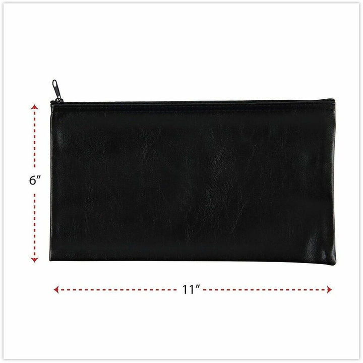 Image of Universal UNV69021 Cash Case, PU Leather Body, 6" H x 11" Width, 2 / Pack