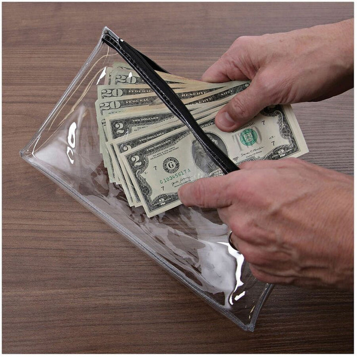 Image of Universal UNV69026 Cash Case, Plastic, Polyethylene Body, 6" H x 11" Width, 2 / Pack