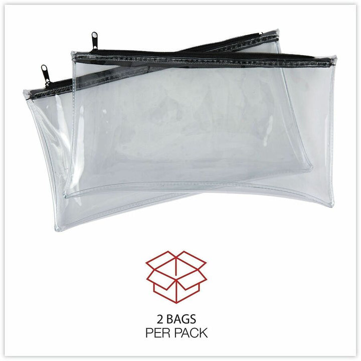 Image of Universal UNV69026 Cash Case, Plastic, Polyethylene Body, 6" H x 11" Width, 2 / Pack