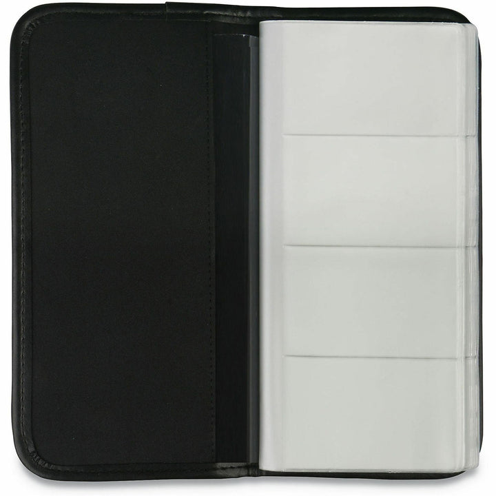 Image of Universal® Business Card Holder, Holds 160 3.5 X 2 Cards, 4.75 X 10.13, Vinyl, Black