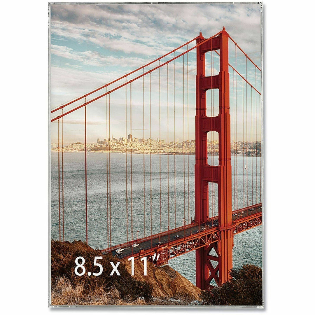 Image of Universal UNV76890 Document Frame, Holds 8.50" x 11" Insert, Rectangle, Desktop, Horizontal, Vertical, Easel Back, Plastic, Clear, 1 Each
